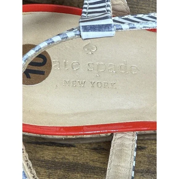 Kate Spade Tropez Wedge Heel Sandals Size 10M - Picture 10 of 12